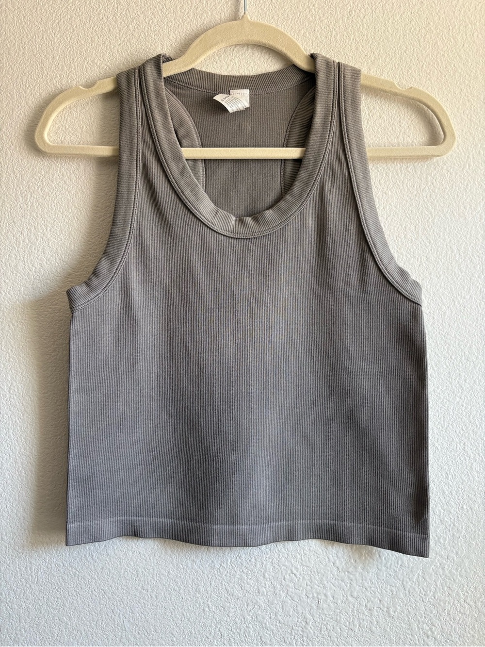90 Degree By Reflex Gray Ribbed Scoop Tank